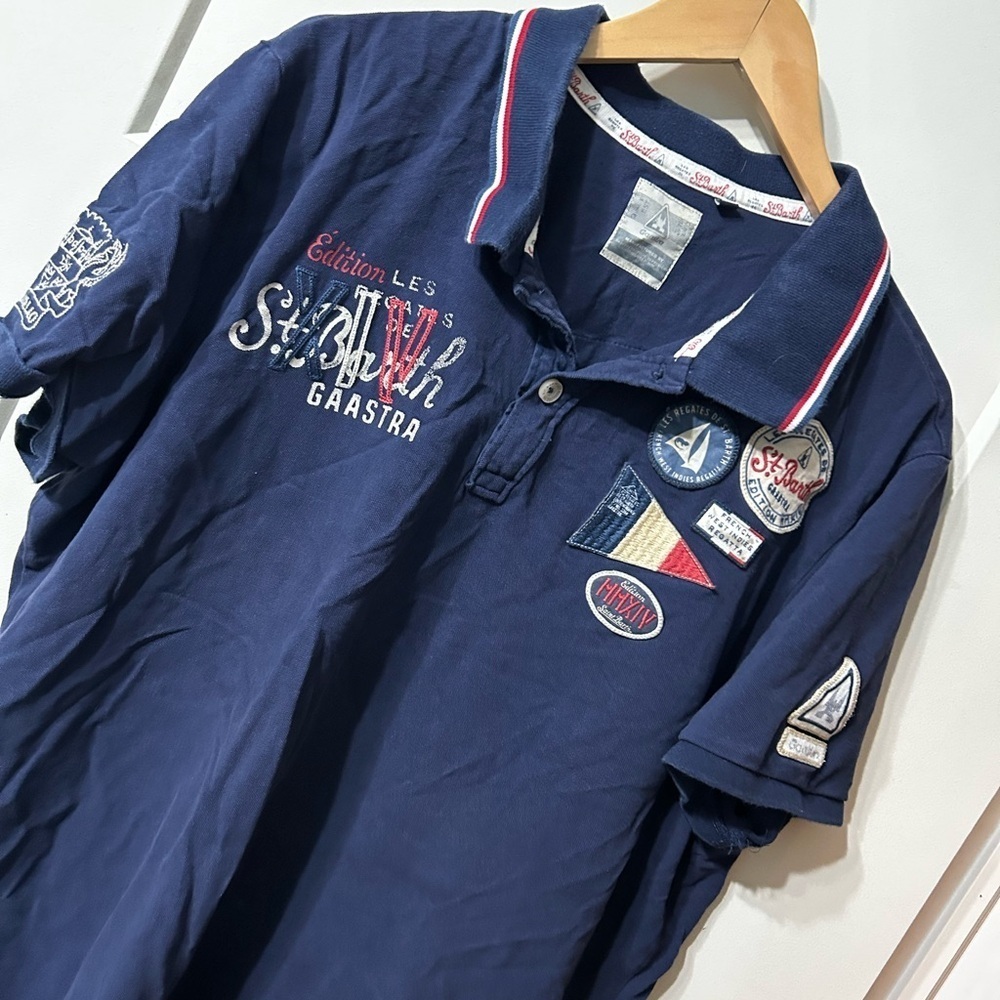 Gaastra St. Barthes Men's Embroidered Navy Polo Shirt π― cotton 3XL - Picture 2 of 8